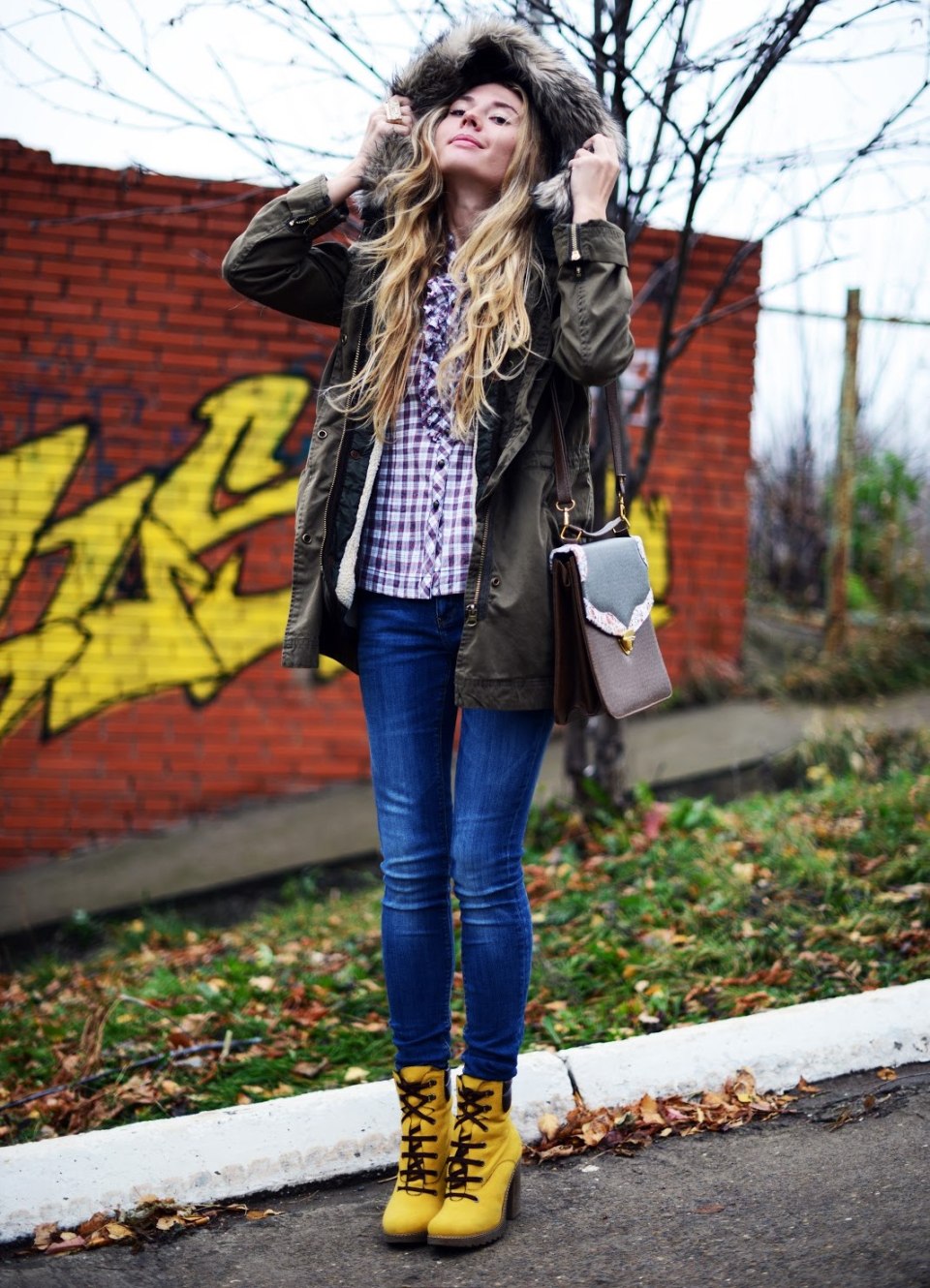 Угги с пуховиком streetstyle