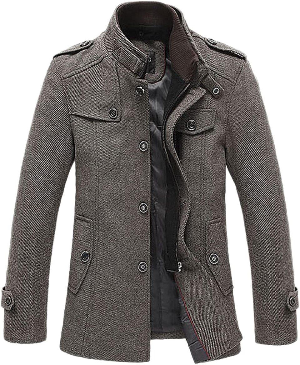 Wool Blend Coat пальто мужское