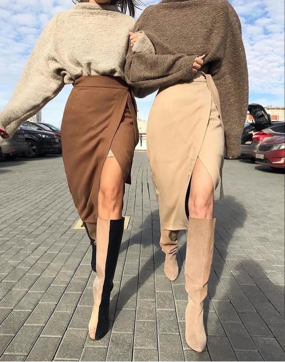 Стильная юбка с запахом