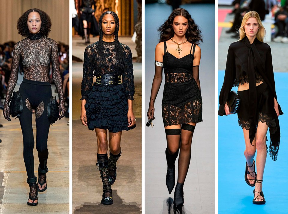 Elie Saab черное кружевное платье