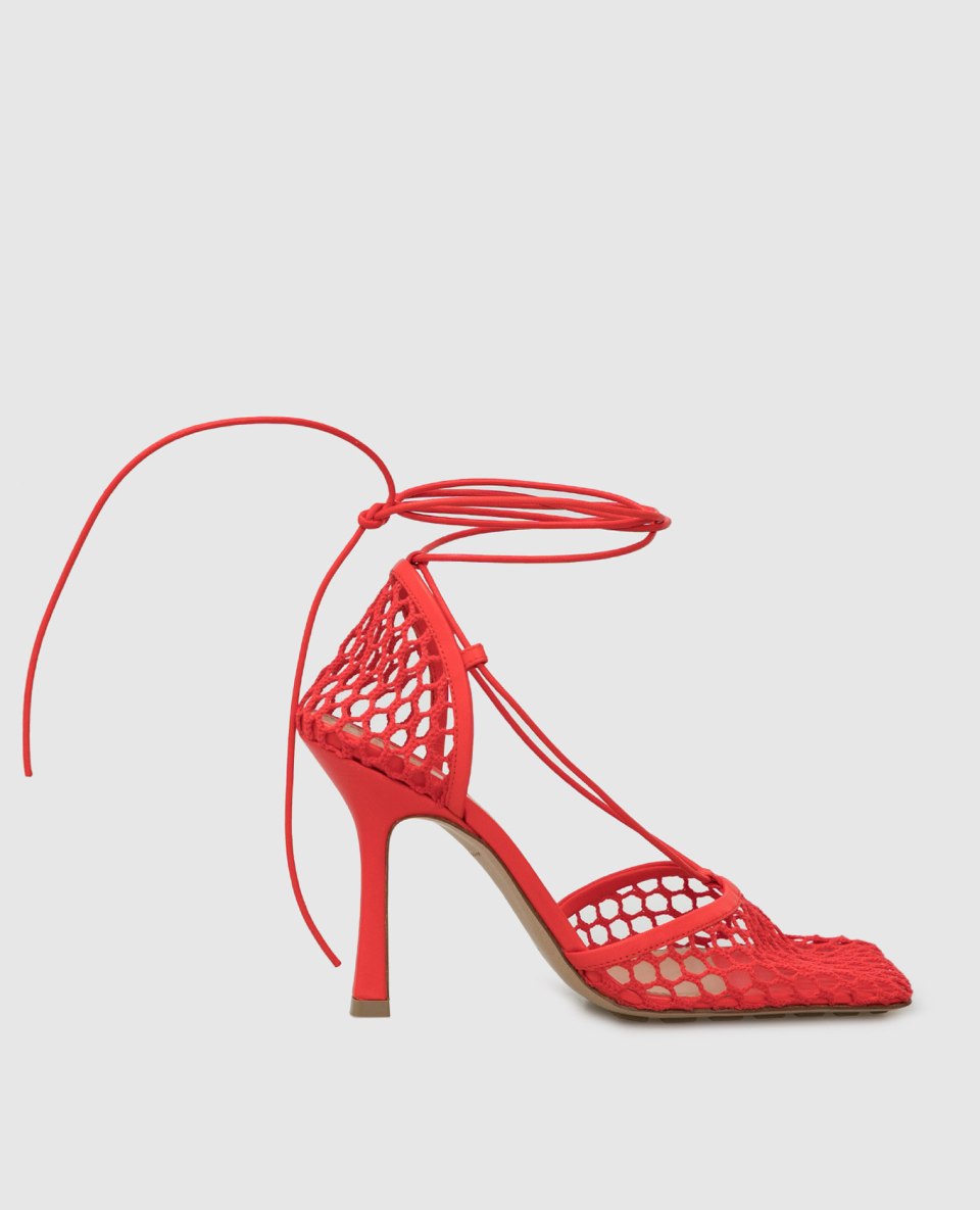 Bottega Veneta красные босоножки