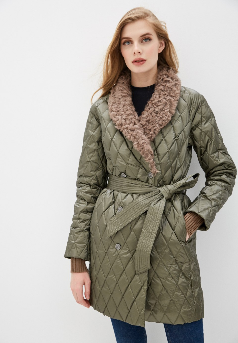 Куртка пуховая Quilted Hooded down Coat