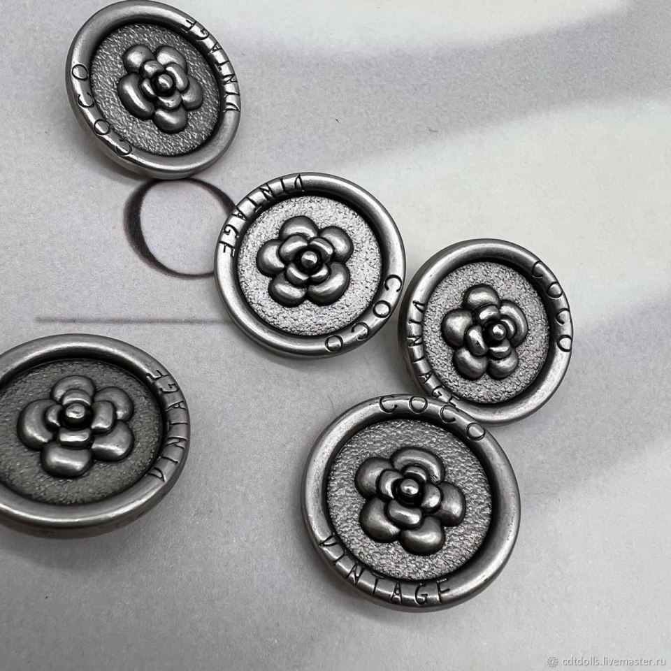 Пуговицы 23мм (ч.никель)