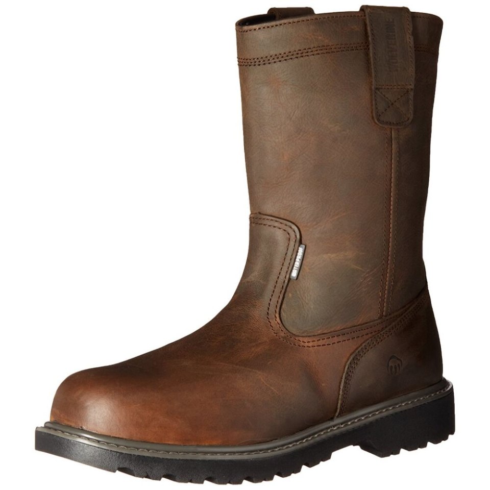 Wolverine Mens Floorhand Waterproof 10" Steel Toe work Boot, Dark Brown, 10