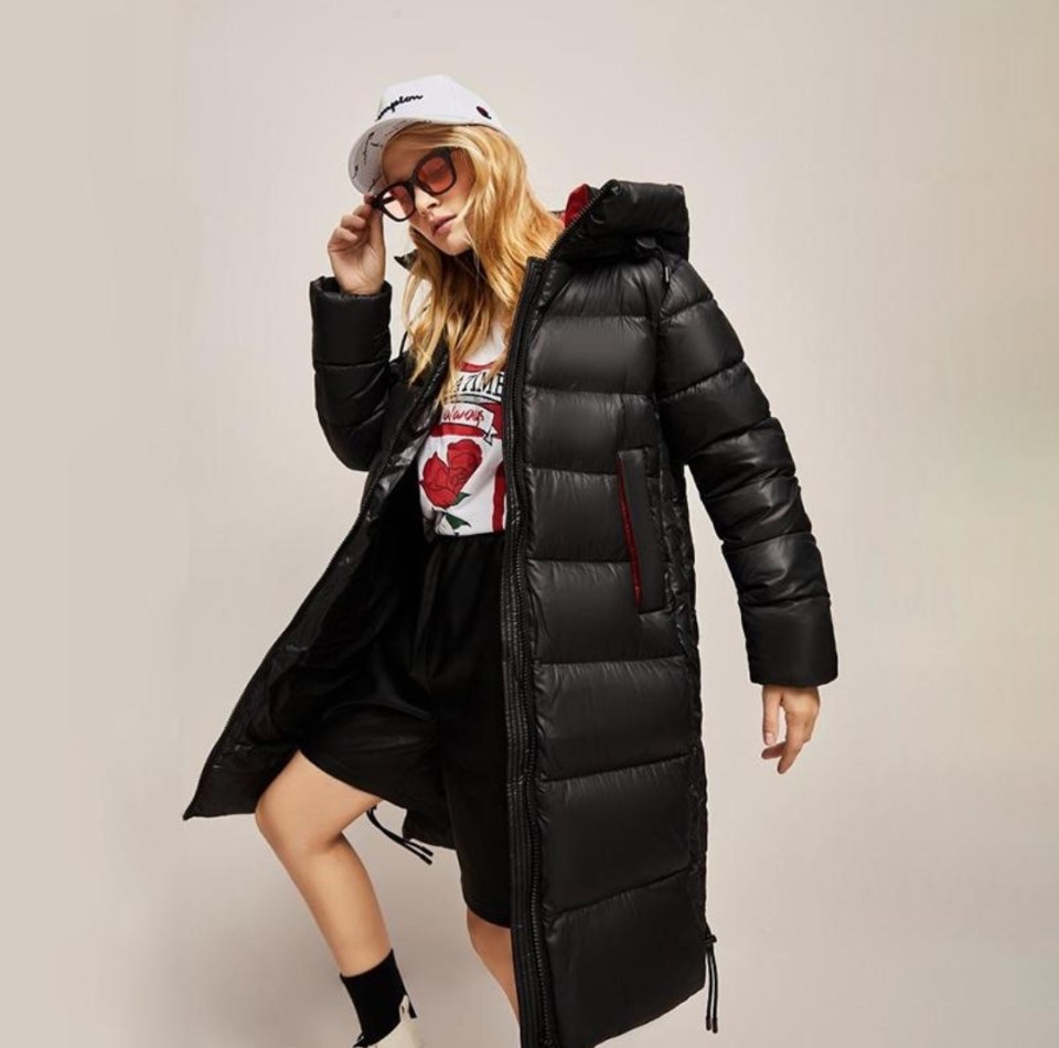 Diesel down Jacket Coat Black Gold женский пуховик