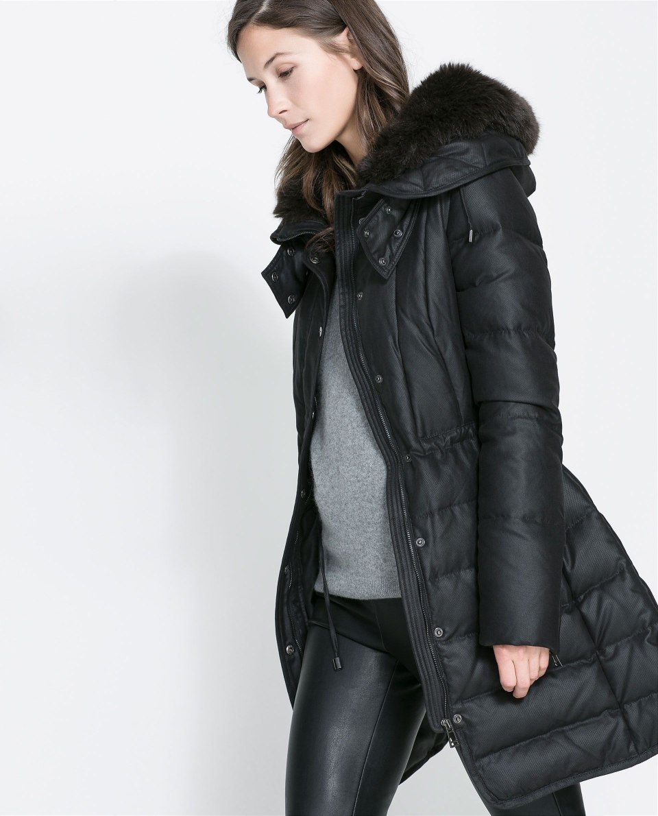 Zara woman down Jacket пуховик