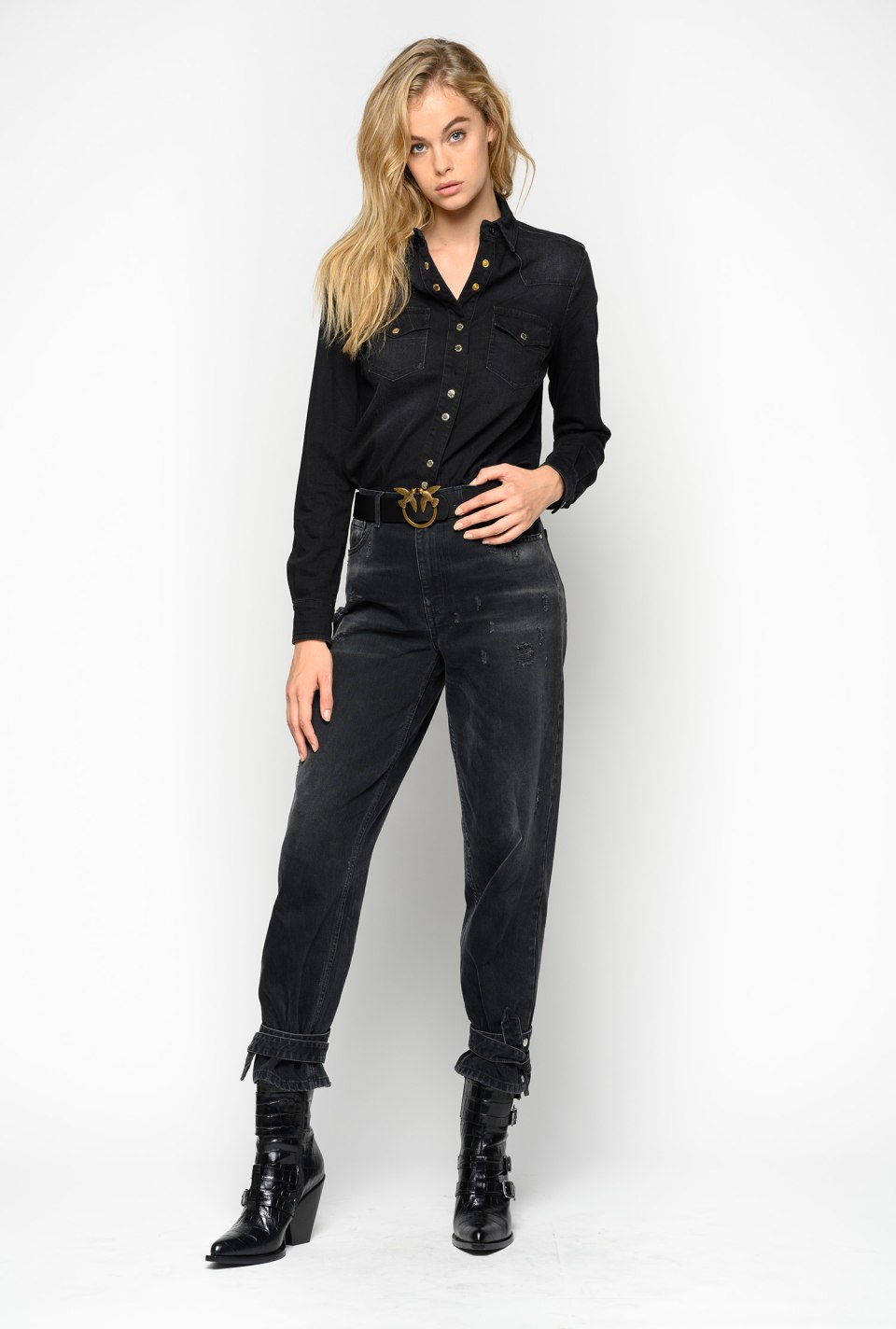 Пинко джинсы черные